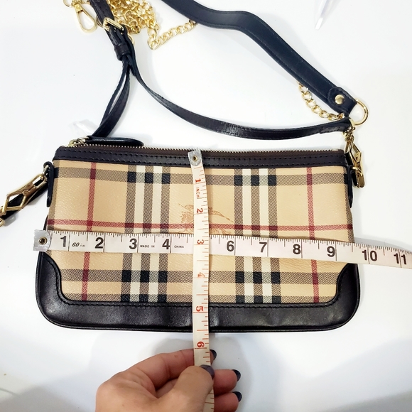 BURBERRY authentic PVC leather crossbosy  Horseferry check small  bag - Picture 12 of 16